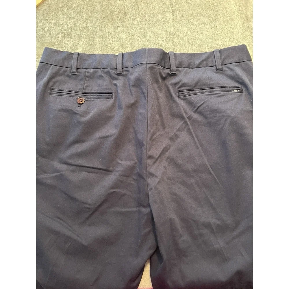 Ralph Lauren Polo Golf Mens Pants 36x32 Navy Tailored Fit Flat Front Casual
